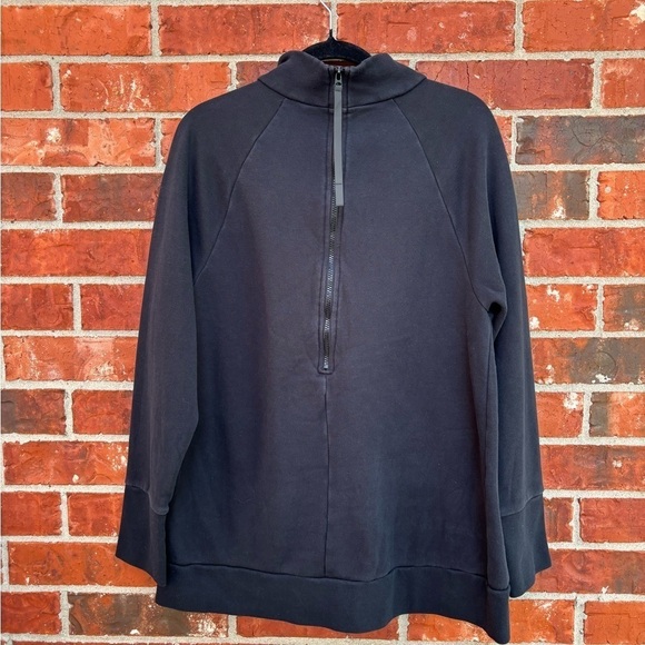 Fabletics XL Zaylee Black Funnel Neck Zipper Back Thumbhole Tunic Sweatshirt - Picture 5 of 10
